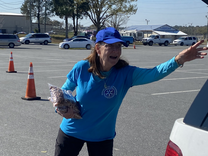 Sure, it was a chilly morning but the Rotarians were on fire!